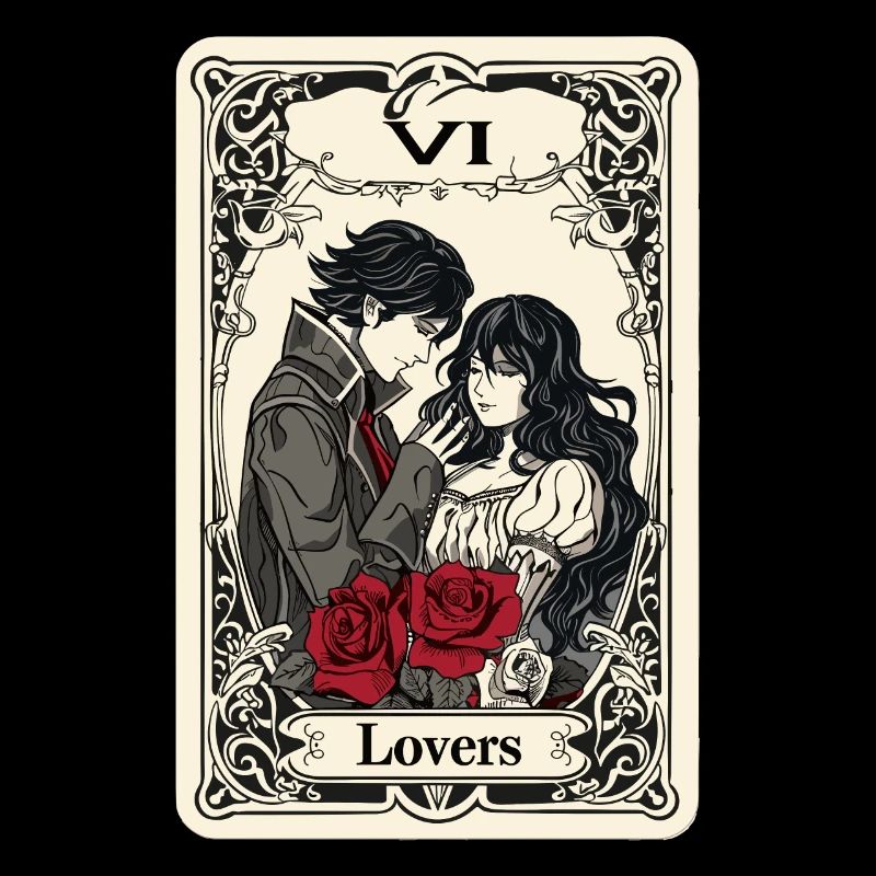 Carte de Tarot sorcellerie occulte Anime Goth