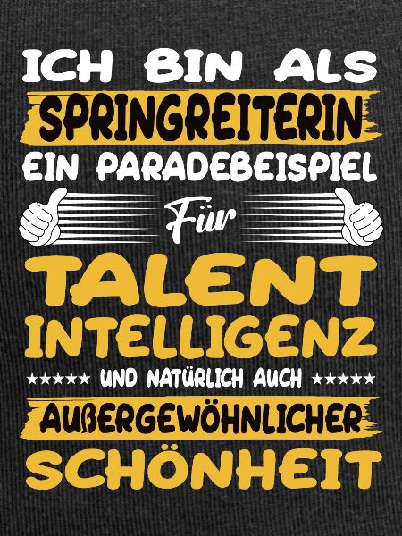 Springreiterin ein Paradebeispiel Springreiten