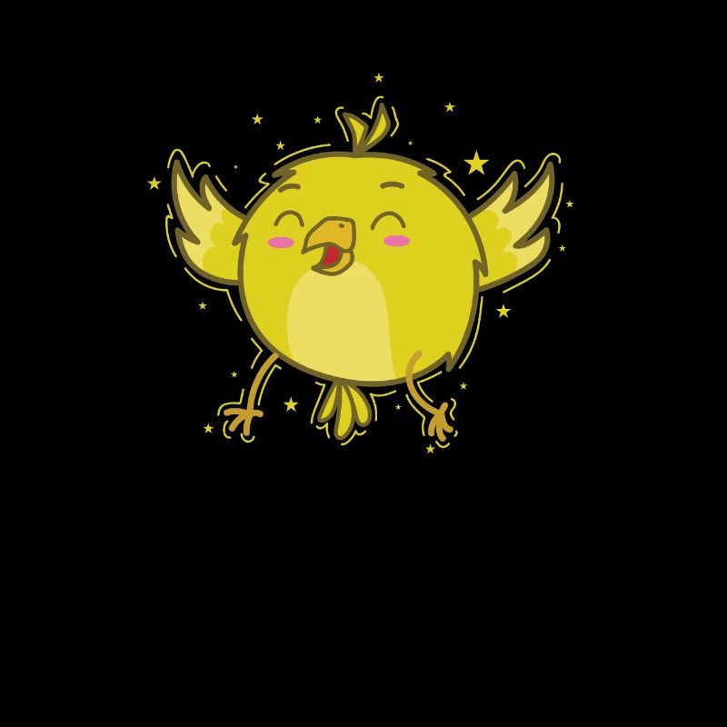 Kanarienvogel freut sich