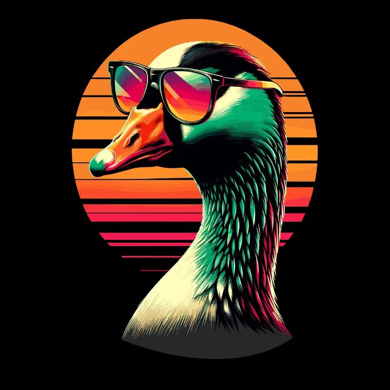 Bunte Pop Art Gänse