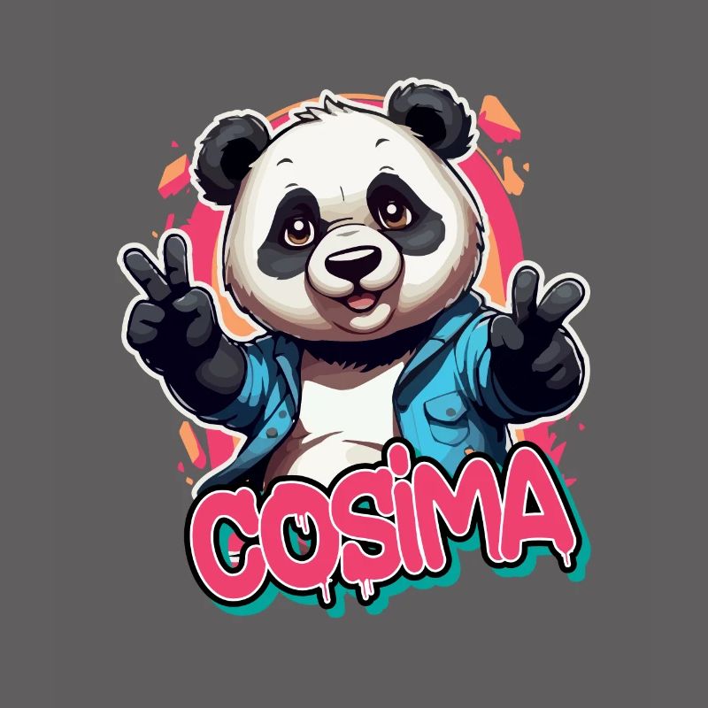 COSIMA - Schöner Mädchen Name mit coolem Panda