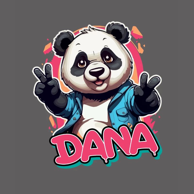 DANA - Schöner Mädchen Name mit coolem Panda