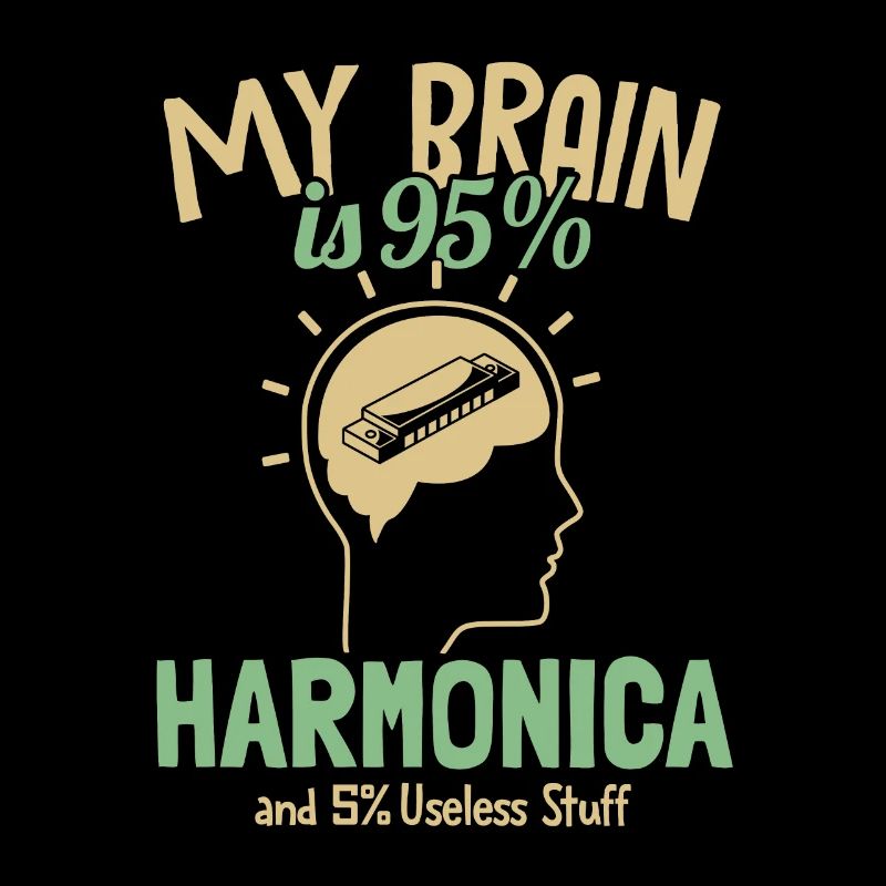 Mon cerveau est composé à 95 % d'harmonica, d'harmoniciste et de harpe à bouche