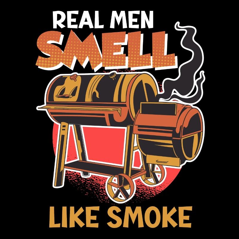 BBQ REAL MEN SMELL LIKE SMOKE Funny Grilling