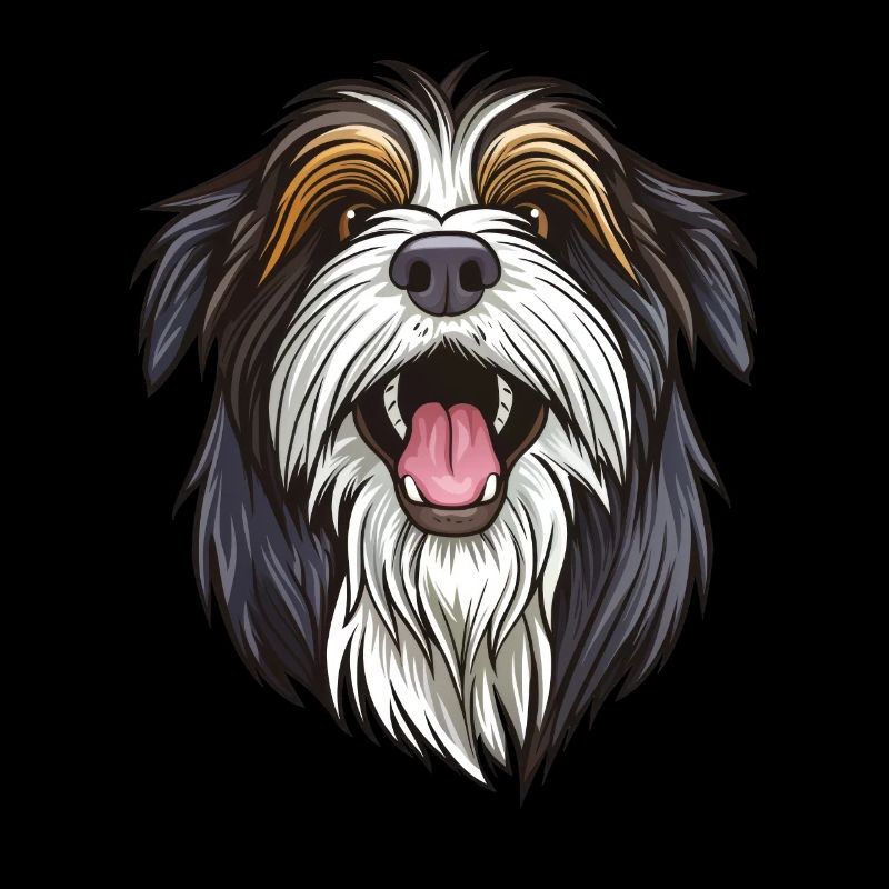 Bearded Collie | Cartoon Artwork