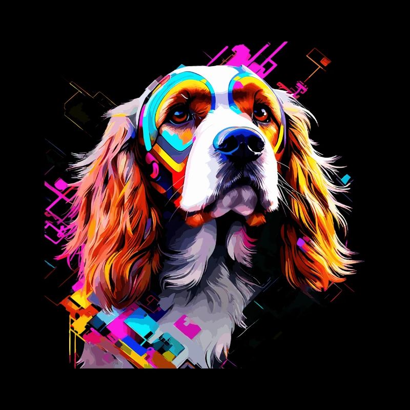 English Cocker Spaniel Artistically Designed