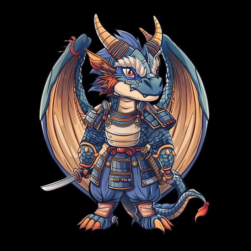 Drache Samurai Japanischer Drache Kinder
