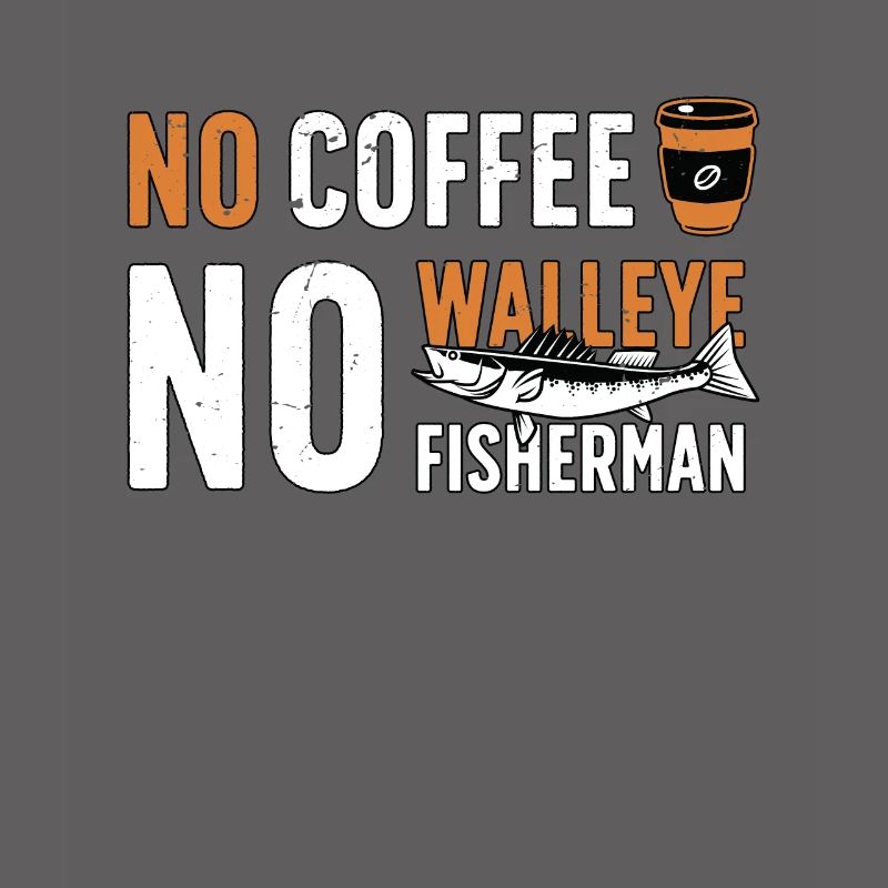 Pêcheur de doré Pas de café Pas de canne à pêche Café