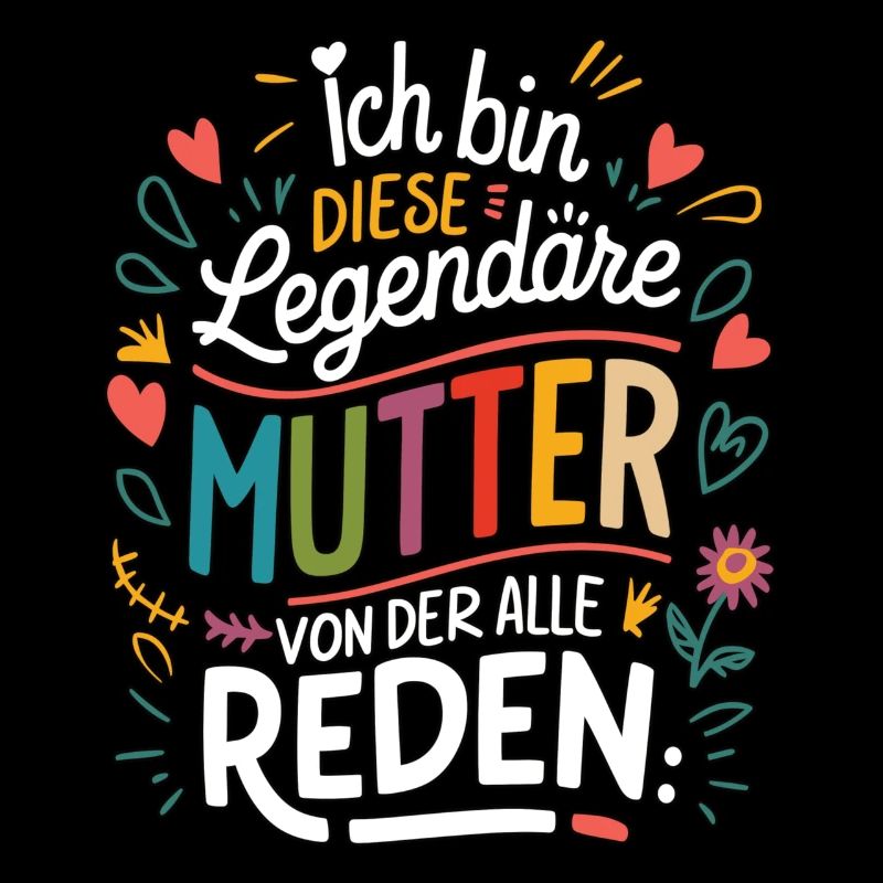 Legendäre Mutter Herz & Liebe Spruch