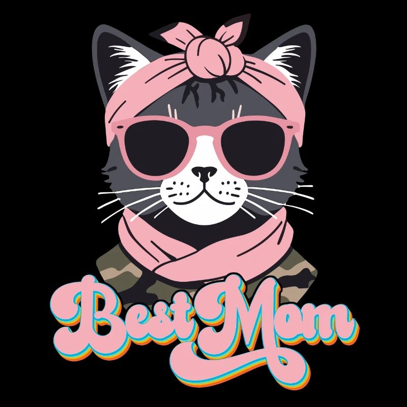 Chat Maman Avec Style Meilleure Maman Chat Mignon