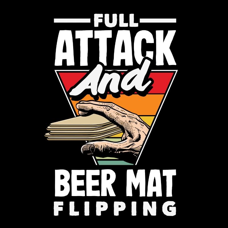 Beer mat turn over game beer