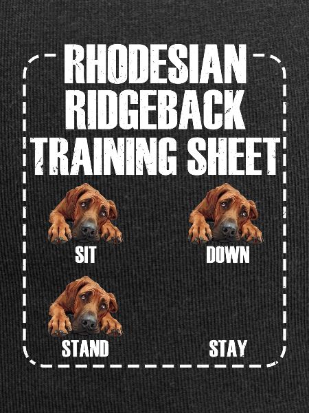 RHODESIAN RIDGEBACK TRAINING SHEET Ridgeback