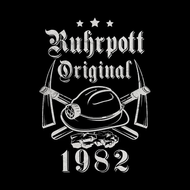 1982 Geburtstag Ruhrpott Original Hacke Helm
