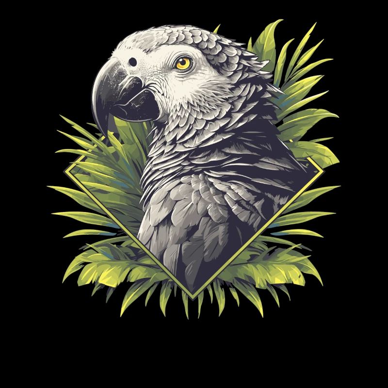 Perroquets gris d’Afrique