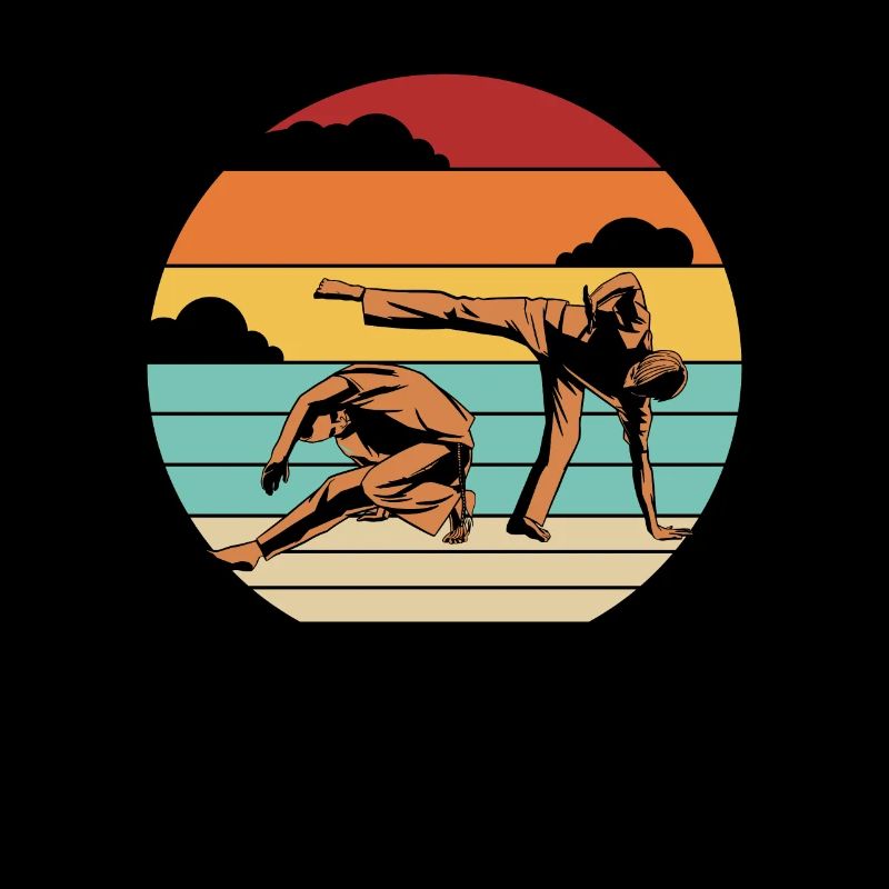 Professionnel de la danse rétro Capoeirista Ginga