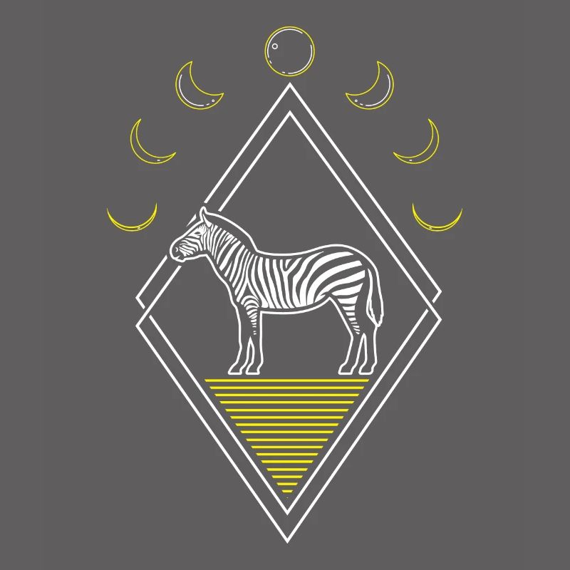 Zebra Abstract Moon Phases
