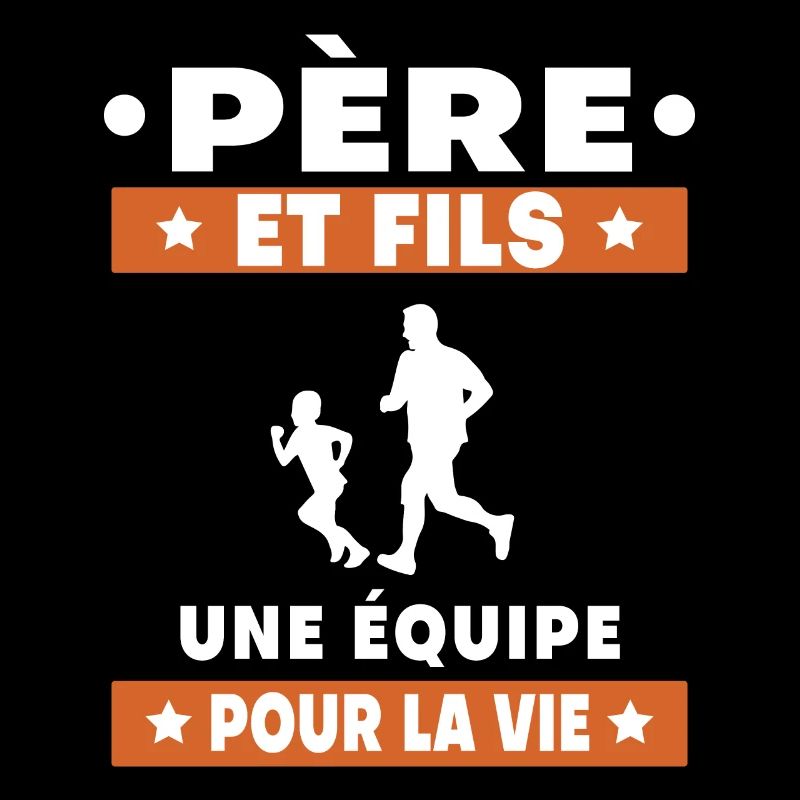 father and son running duo man partner dad