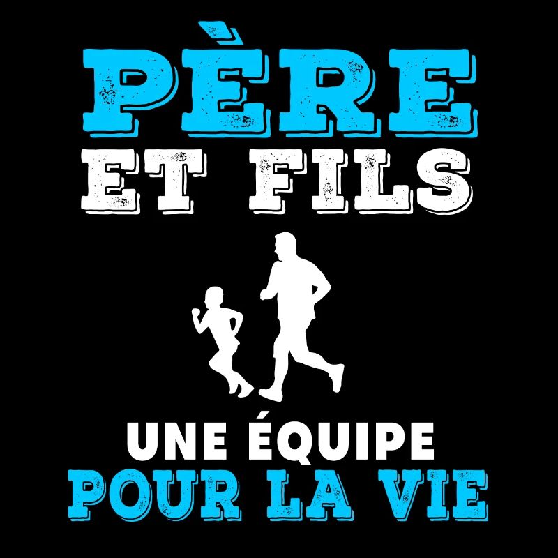 father and son running partner duo man dad
