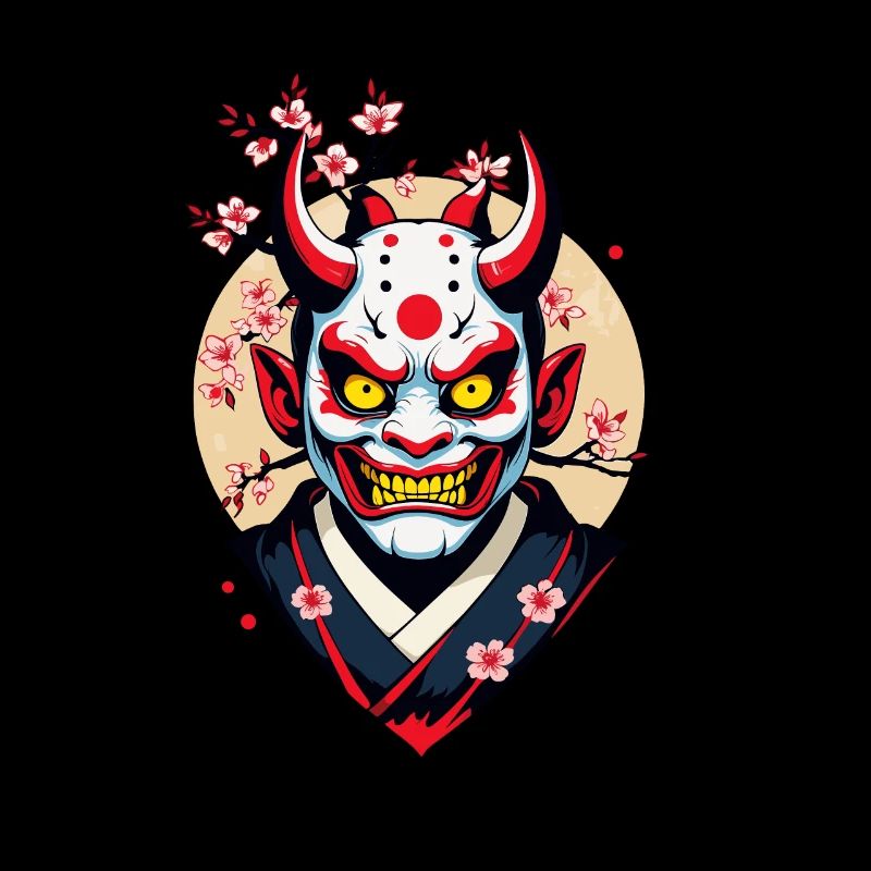 Oni Demon Mask Samurai Aesthetic Yokai