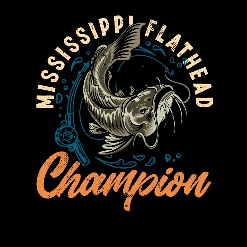 Funny catfish lover flathead fish