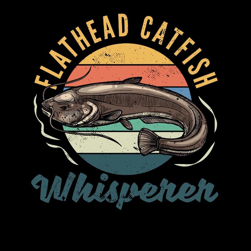 Funny catfish lover flathead fish