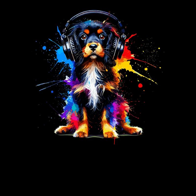 Splash Art Kopfhörer Klein Münsterländer