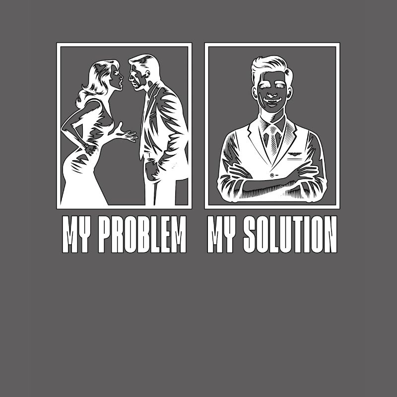 Receptionist My Problem My Solution Pictogram Dad