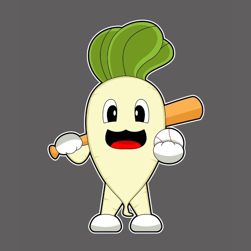 Radieschen Baseball Baseballschläger