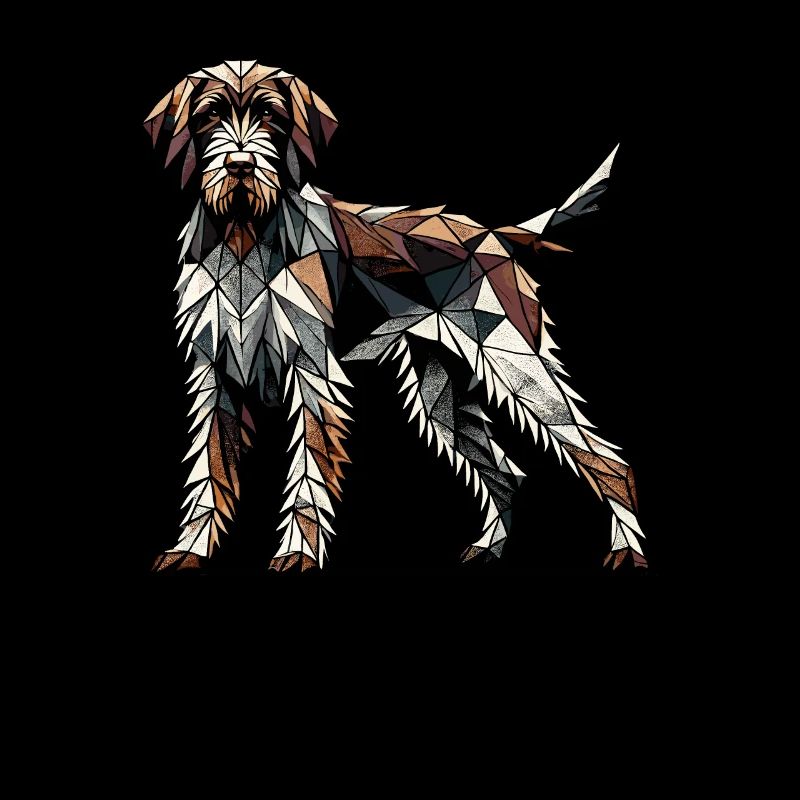 Geometric Art German Wirehaired Pointer