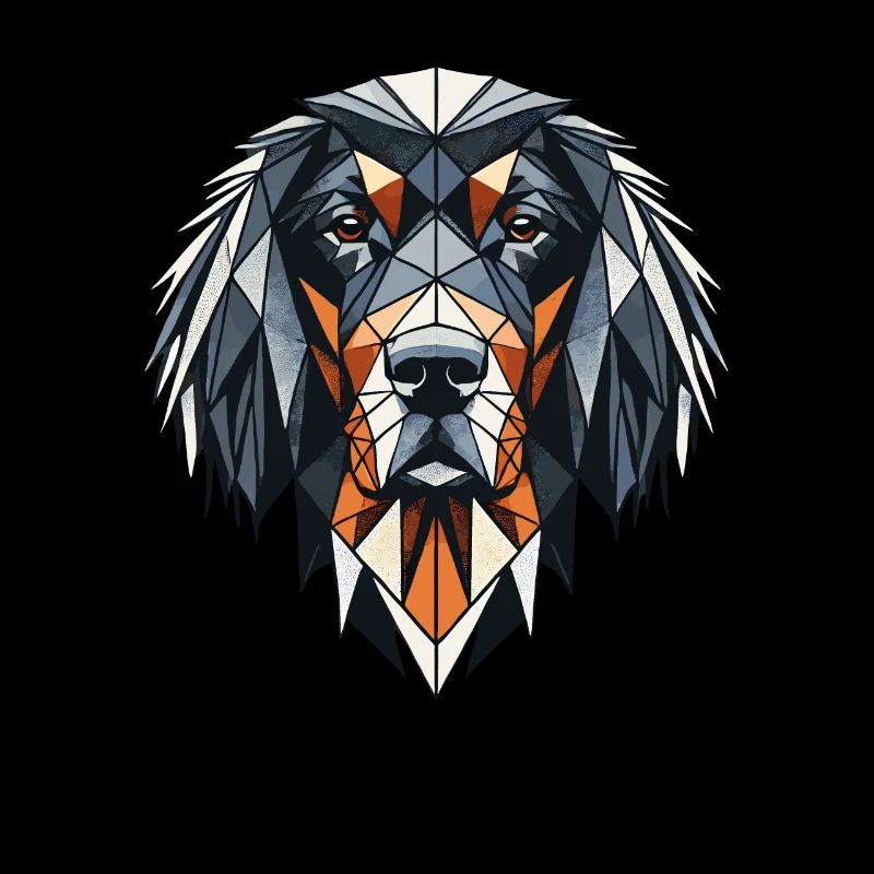 Art géométrique Gordon Setter Setters