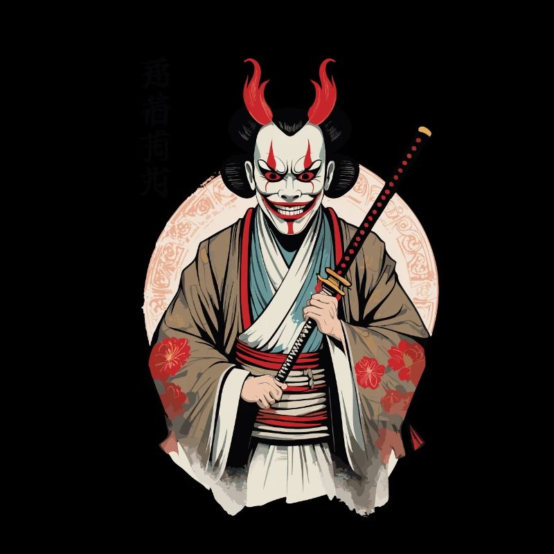 Oni Dämonen Maske Samurai Japan Kultur Aesthetic
