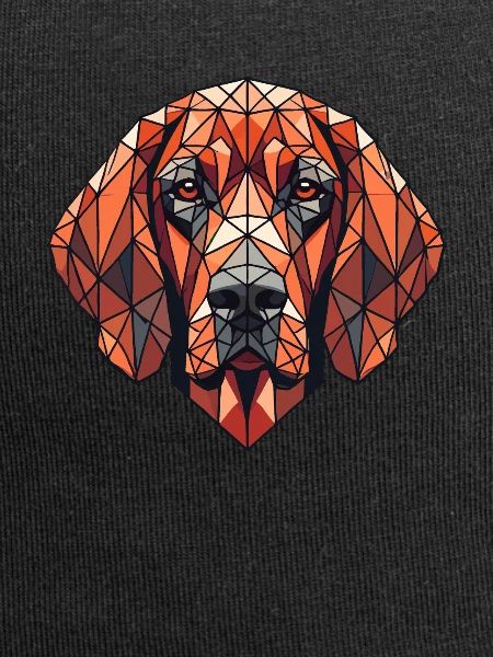 Geometric Art Redbone Coonhound