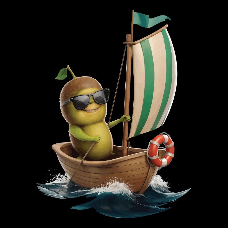 Frucht Kiwi Bootfahren Geschenk