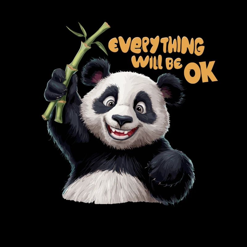 Motivierendes Panda Alles wird gut für einen