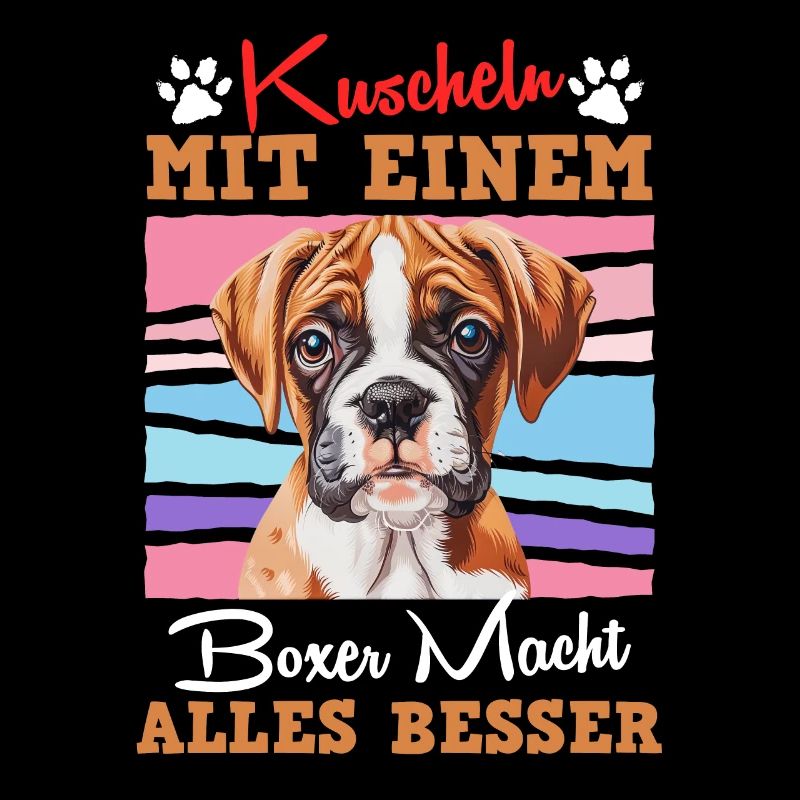 German Boxer CUDDLING WITH BOXER MAKES YOU BETTER