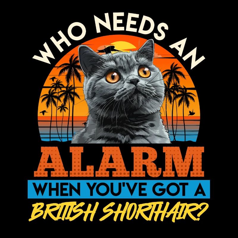 Katzenpapa WER BRAUCHT EINEN WECKER BRITISCHE