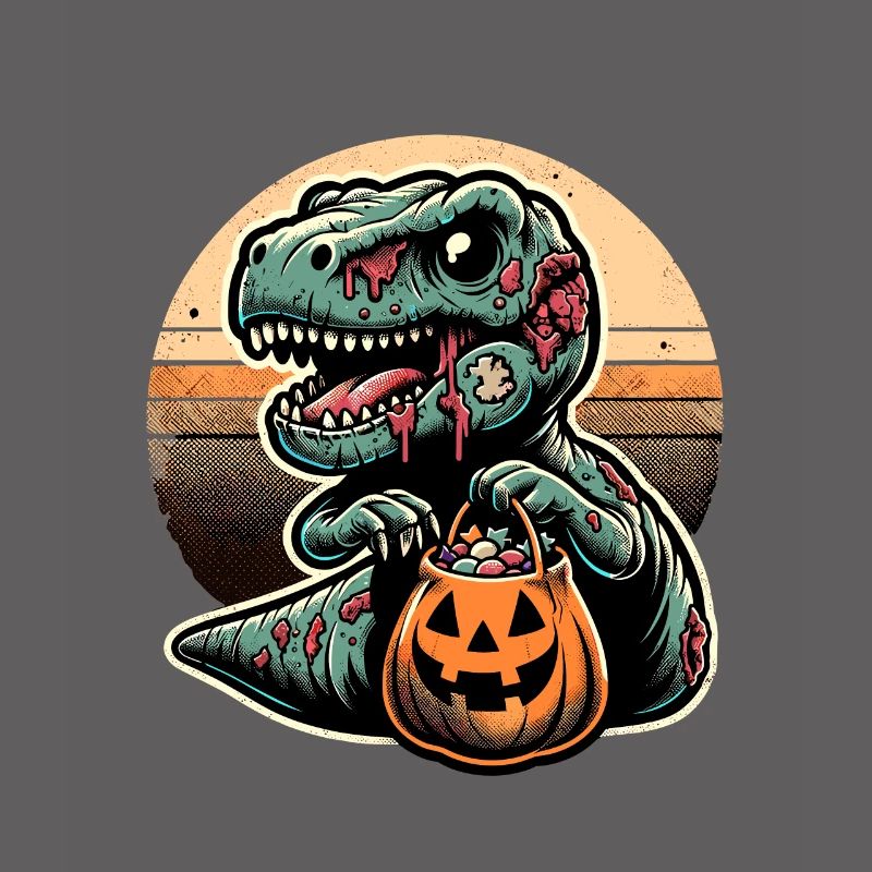 T-Rex Dinosaurier Süßes Oder Saures Halloween