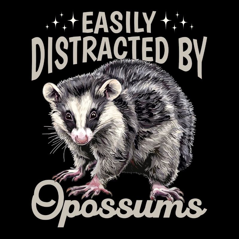 Drôle d’opossum facilement distrait par les opossums