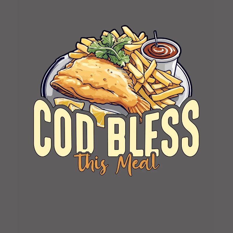 Fish And Chips Cod Bless This Meal British Food