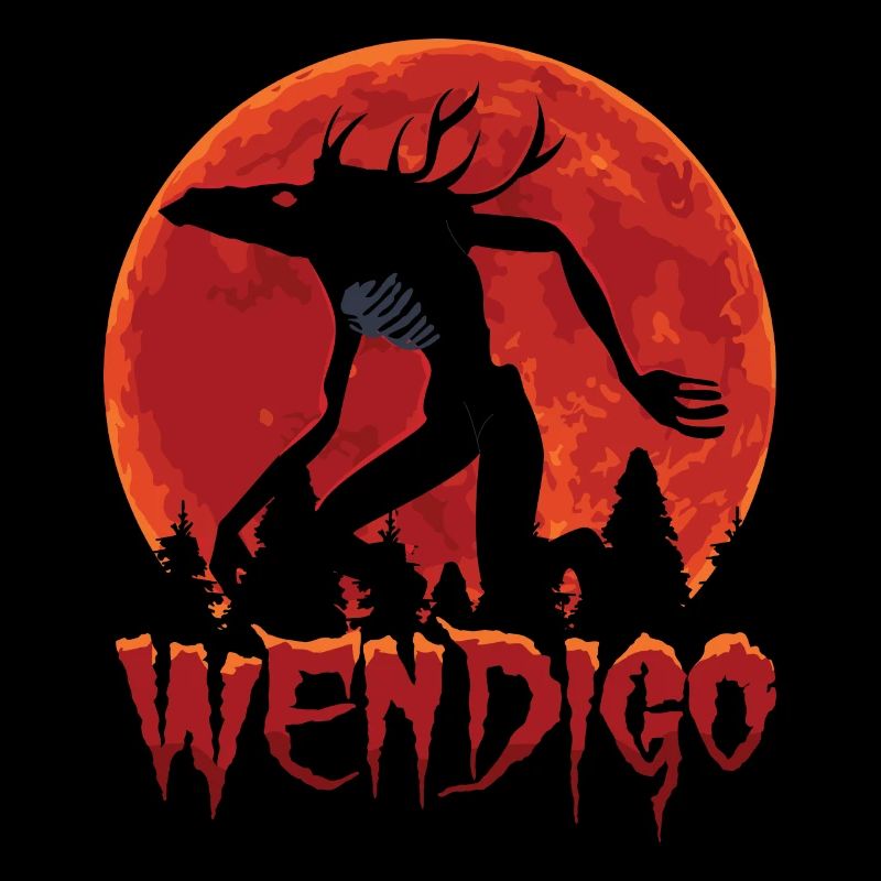 Kryptid Monster Volk Wendigo Kryptid Gruselig