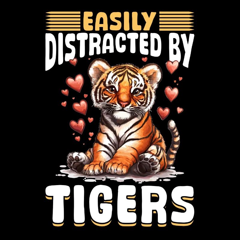 Drôle d’animal tigre facilement distrait par les tigres