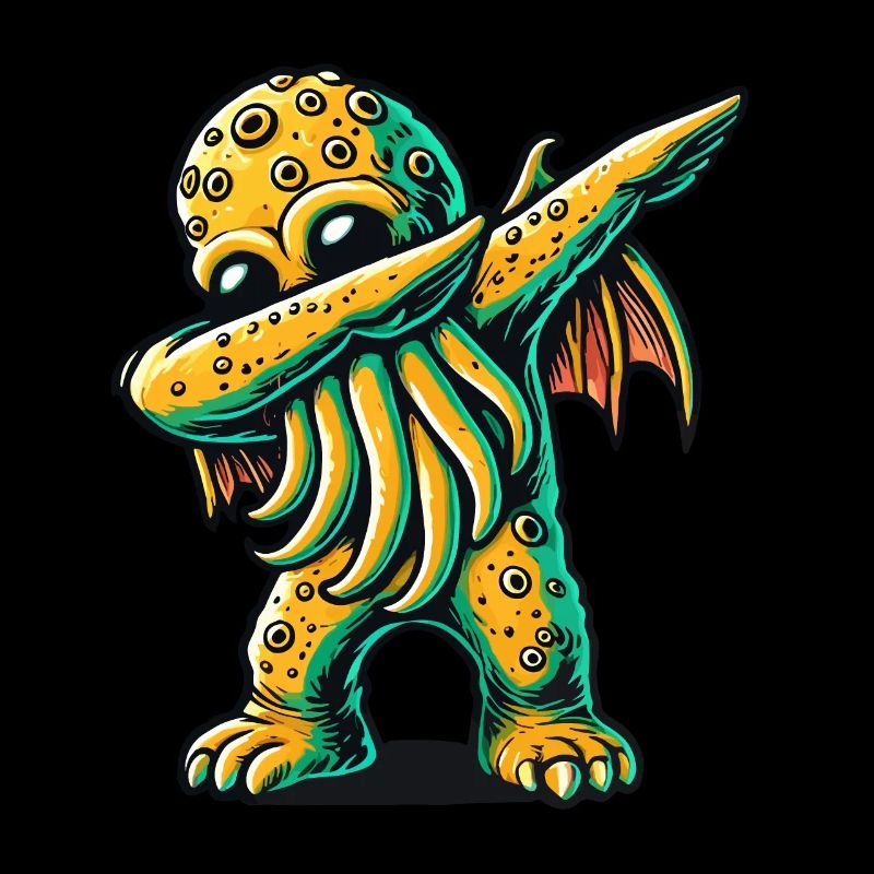 Dabbing drôle Cthulhu Dabbing Design