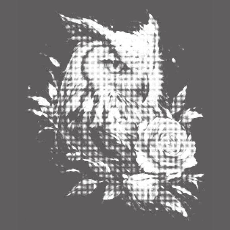 Blumen Rose Eule Ästhetik Nachteule Vogel Geschenk
