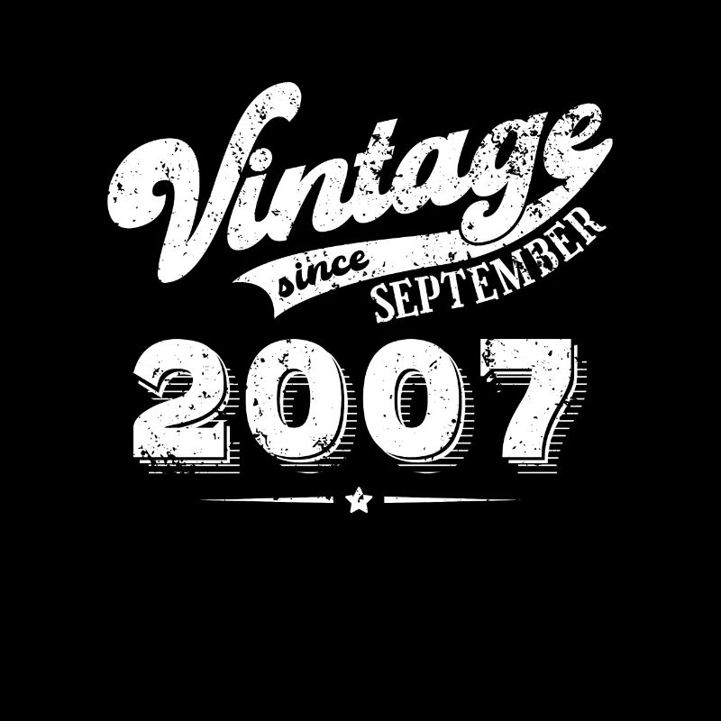 Vintage since September 2007 Birthday Gift