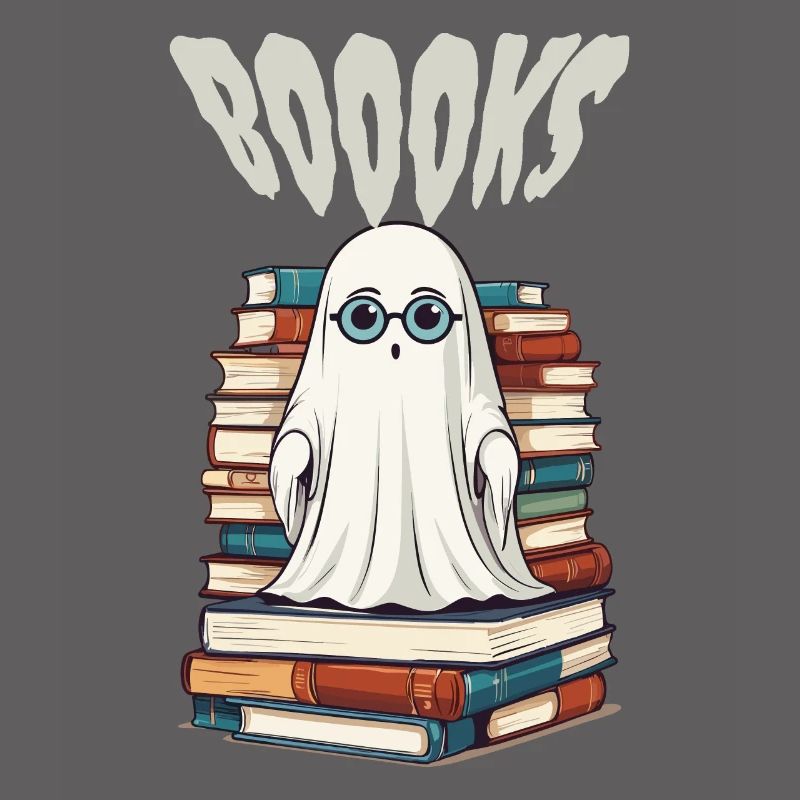 Cute Book Lover Ghost