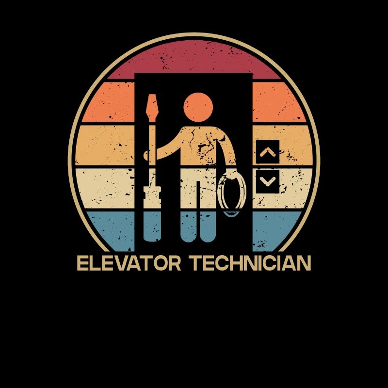 Retro Technician Repair Inspector Elevator