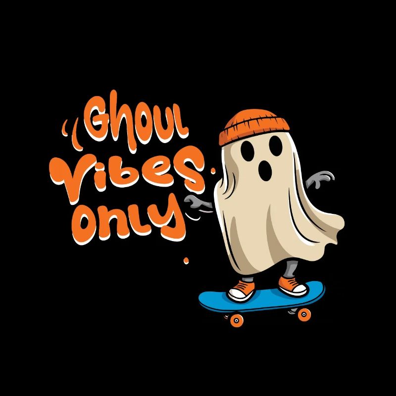 Ghoul Vibes Only Funny Cool Saying Design