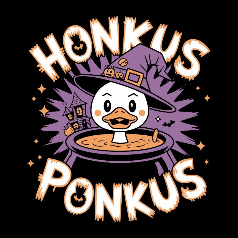 Honkus Ponkus Funny Duck Witch Halloween Magic