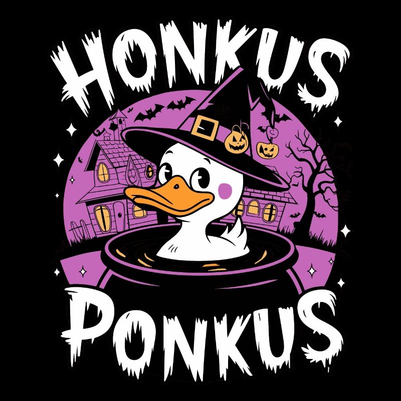 Honkus Ponkus Funny Duck Witch Halloween Magic