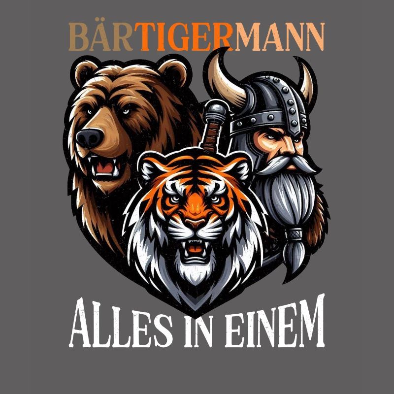 BÄRTIGERMANN Wikinger Bart Mann Tiger Lustige